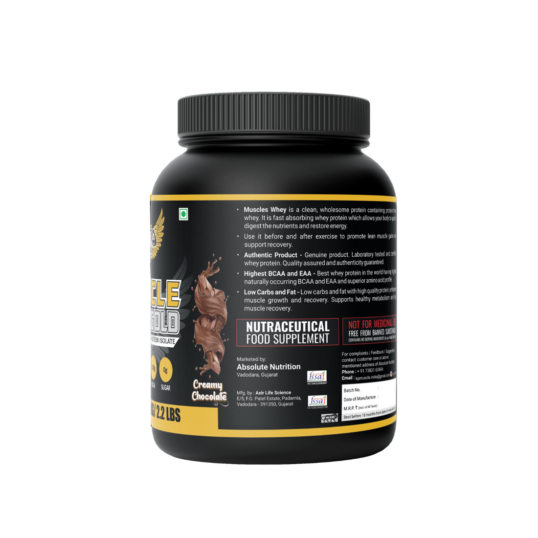 KPMUSCLE Muscle 100% Protein From Whey Gold