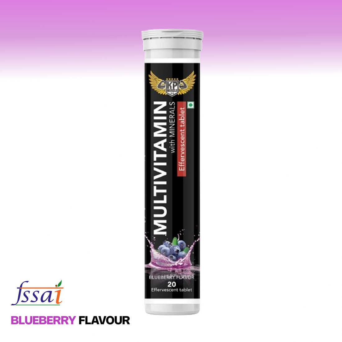 KP Muscle Multivitamin with Minerals - Effervescent Tablets (Blueberry Flavor)