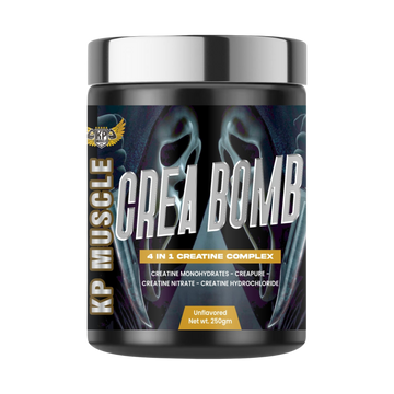 KP Muscle CREA BOMB – 4-in-1 Advanced Creatine Complex | 83 Servings | Unflavored | Elite Athlete Formula